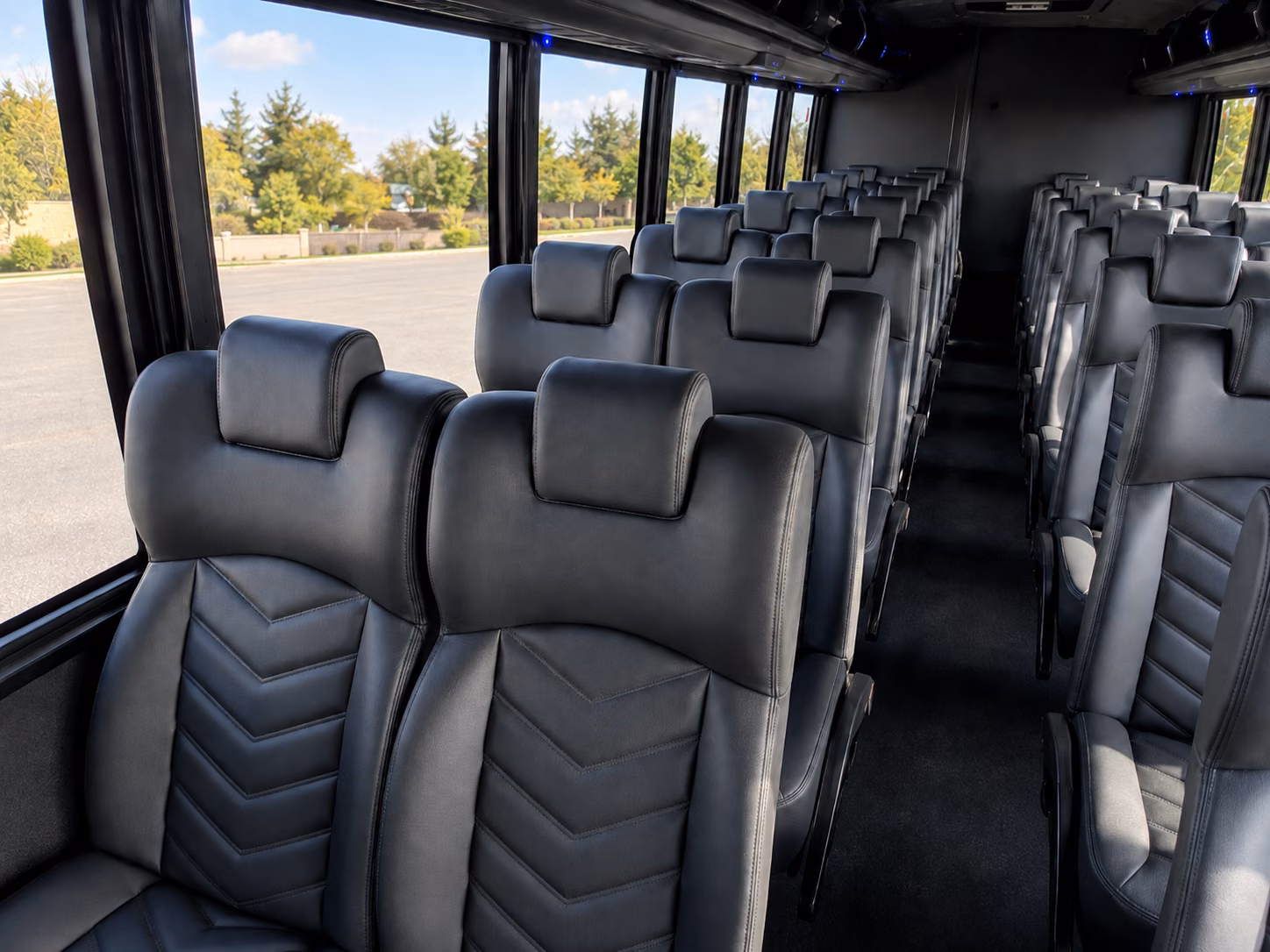 garden grove 18 passenger minibus inside