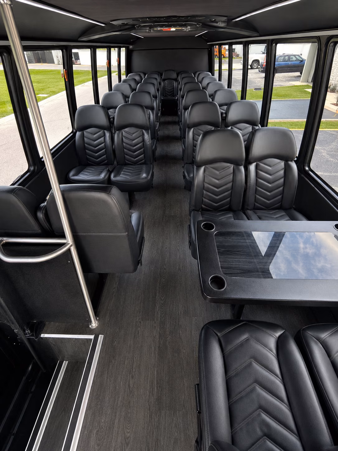 garden grove 18 passenger minibus interior