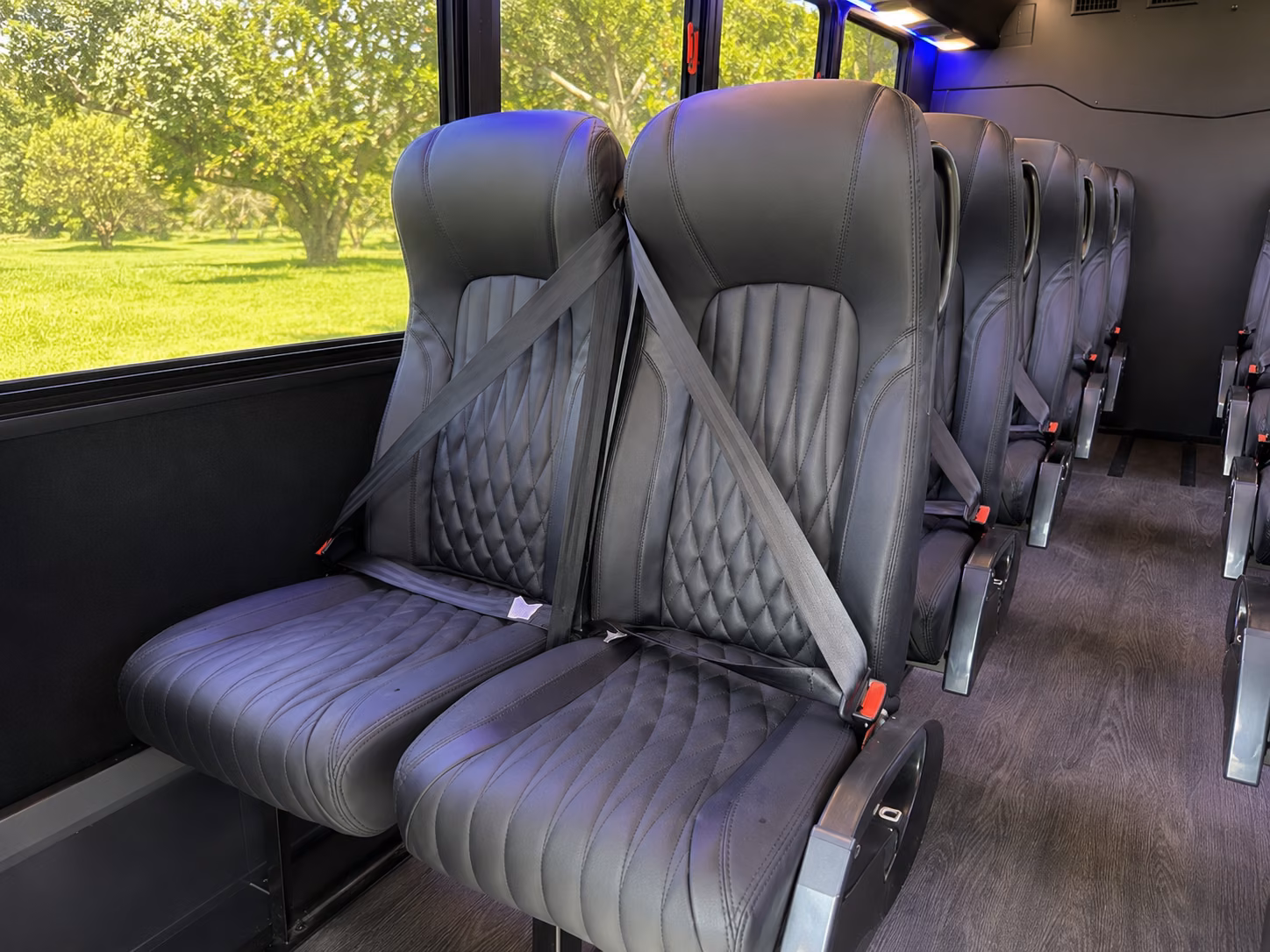 garden grove 20 passenger minibus interior