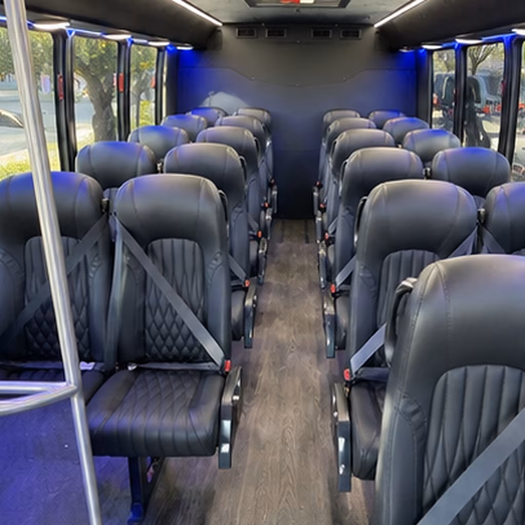 garden grove 25 passenger minibus inside