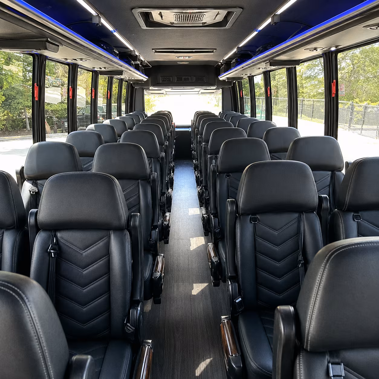 garden grove 28 passenger minibus inside