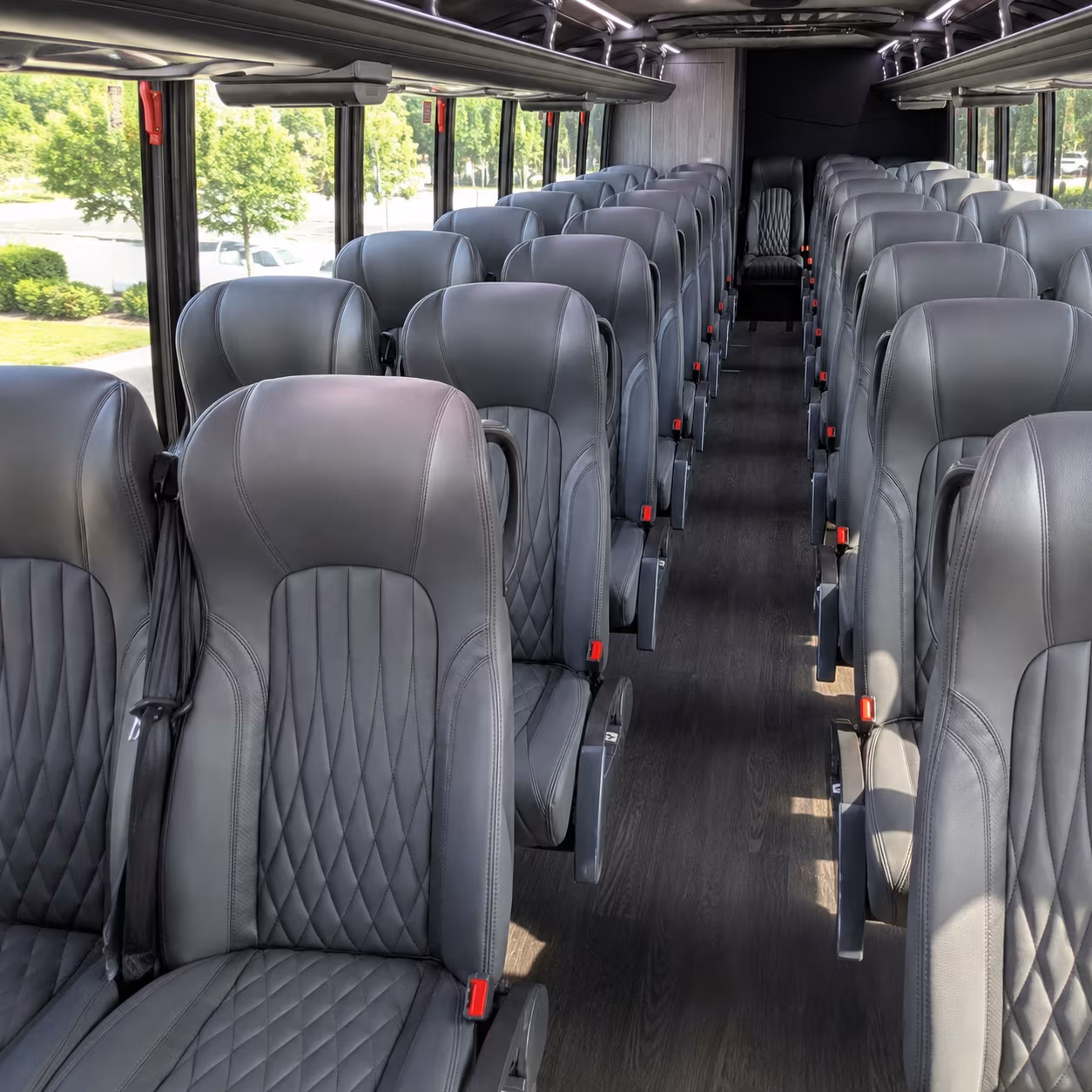 garden grove 28 passenger minibus interior