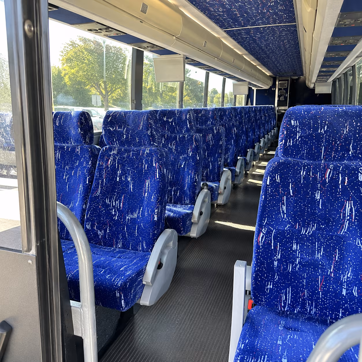 garden grove 50 passenger charter bus inside