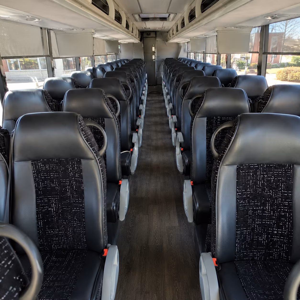 garden grove 54 passenger charter bus inside