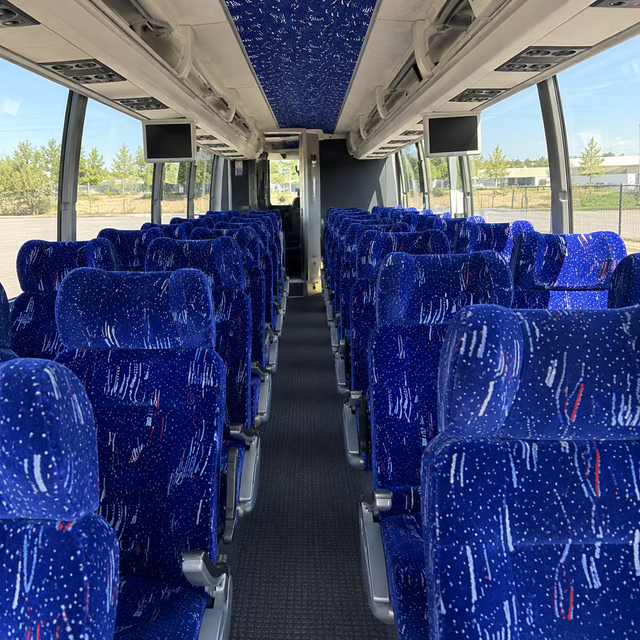 garden grove 54 passenger charter bus interior