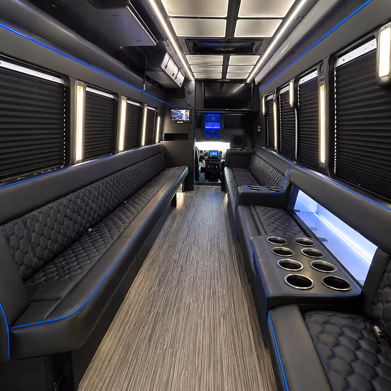 garden grove party bus interior